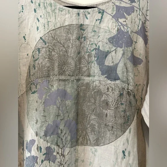 Blue Fish Linen Urchin Tunic in Pearl Smoke - Picture 3 of 6